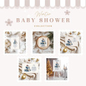 Blue Penguin Christmas Baby shower Servet