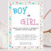 Blauwe Waterverf Geslacht Openbaar stembord Poster