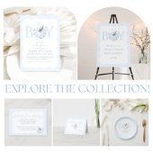 Blauwe pompoen Het is een Boy Modern Herfst Baby s Informatiekaartje