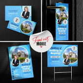 Blue Real Estate Market Report makelaar & makelaar Flyer