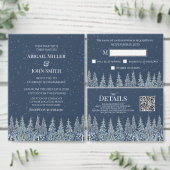 Rustic Winter Wedding Day Daughter Son in Law Bedankkaart (Personaliseer de collectie van deze zelfstandige maker.)