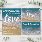 Blauw Zee strand bruiloft Kartonnen Onderzetters (Personaliseer de collectie van deze zelfstandige maker.)