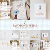 She Is Ready to Pop Blue Trivia Game Card Advieskaart