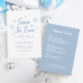 Blue Winter Bachelorette Party Kaart