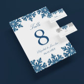 Blue Snowflake Winter Wedding Kaart