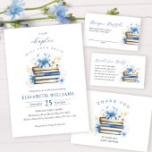 Blue Storybook Baby shower Bedankt Ronde Sticker
