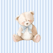 Blue Elegant Teddy Bear Button