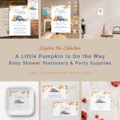 Blauwe Vrachtwagen & Kleine Pompoen Luier Raffle T Informatiekaartje