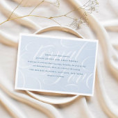 Elegant Cloud Blue Sky Script Waterverf antwoord Uitnodiging Briefkaart