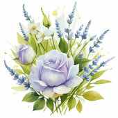 Waterverf Lavendel Wildflower Kaart