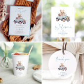 Teddy Bear Blue Balloon Wake Baby shower Bedankzakje