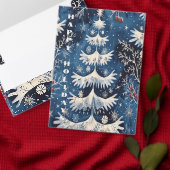 Blauw Wit Kerstboom Vakantie Satijn Lint (Personaliseer de collectie van deze zelfstandige maker.)