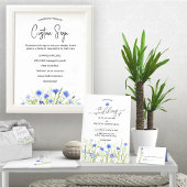 Blue Wildflower Wedding Guest Welkom Bedankdoosjes