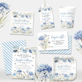 Blauwe wildflower vlinder baby jongen douchetafel confetti