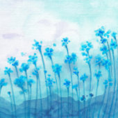 Blauwe Wildbloemen Bruiloft Bewaar de datum Kaart