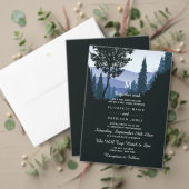 Blue Woodland Forest, rustieke bruiloft Kaart (Personaliseer deze collectie van deze onafhankelijke maker. Test)