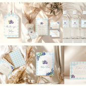 Blueberry baby shower luierverloting informatiekaartje