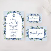 Blueberry Baby Shower Thank You Notitiekaartje