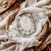 Blueberry Berry Botanical 1st Birthday Kaart