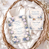 Blueberry Blossom Garden Baby Shower Kaart