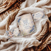 Blueberry Botanical Berry Theme 1st Birthday Bedankkaart