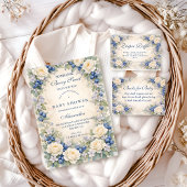 Blueberry Floral Wreath Diapper Raffle Informatiekaartje