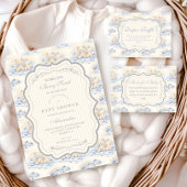 Blueberry Teddy Gift Toile Diapper Raffle Informatiekaartje