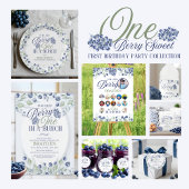 Een in een bos eerste verjaardag uitnodiging