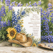 Bluebonnet Texas Zonnebloem Boho Bruidsfeest Vierkante Sticker