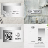 Wazige Grijze Achtergrond Aangepaste Logo Bureau Naambordje