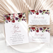 Bordeaux Bloemen, Roze Bloemen, Boeken Voor Baby  Informatiekaartje