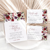 Bourgondische bloemen, roze bloemen, bruiloft tijd acryl bord