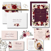 Trendy Bourgondië & Blush Roze Rozen Entourage Cad Sleutelhanger