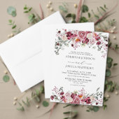 Blush & Bourgondische pioen Rozen bruiloft Save th Kaart (Personaliseer deze collectie van deze onafhankelijke maker. Test)