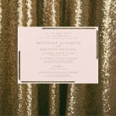 Blush & Gold Glam Bruiloft Save the Date Briefkaart