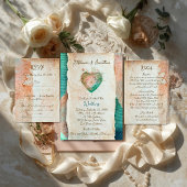 Blush Baroque Scroll and Sacred Heart  Kaart