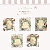 Blush Blue Garden bruiloft Save The Date