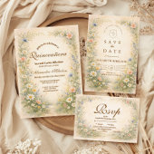 Blush Blue Meadow Quinceañera Save The Date
