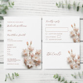  Blush 3D Boho Flowers White Menu (Personaliseer de collectie van deze zelfstandige maker.)