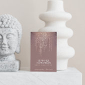 Elegant Blush Confetti Rain Pattern Grey Visitekaartje