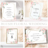 Blush Pink Floral Wedding Ronde Sticker