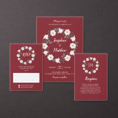 Blush Floral krans Bourgondië gepersonaliseerde br Ronde Sticker (Personaliseer de collectie van deze zelfstandige maker.)