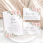 Blush Flowers, Pink Flowers, Boho, Baby shower Acryl Uitnodigingen