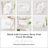 Blush Goud Groen Stoffig Roze Bloemen Geen Menu RS