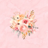 Roze en Goud Chique Bloemen Bruidsmeisjes Luncheon Kaart