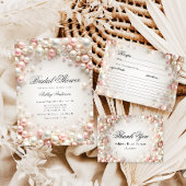 Blush parels hoeveel kussen bruids spel informatiekaartje