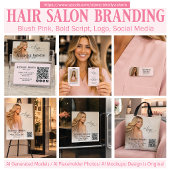 Rode Blush Haar Salon QR Code Sociale Media Visitekaartje