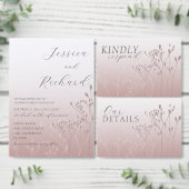 Moderne Eenvoudige Roos Gold Weddenrenmenu Menu (Personaliseer de collectie van deze zelfstandige maker.)