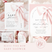 Blush Pink Bow Baby shower Papieren servetten
