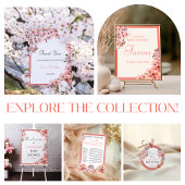 Waterverf Roze Kersenbloesem Elegant Dank u Ronde Sticker